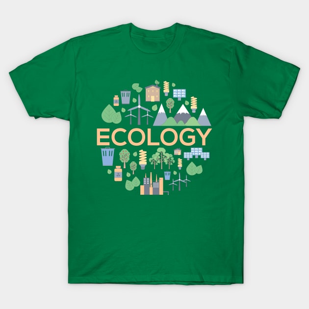 ecology doodle concept T-Shirt by Mako Design 